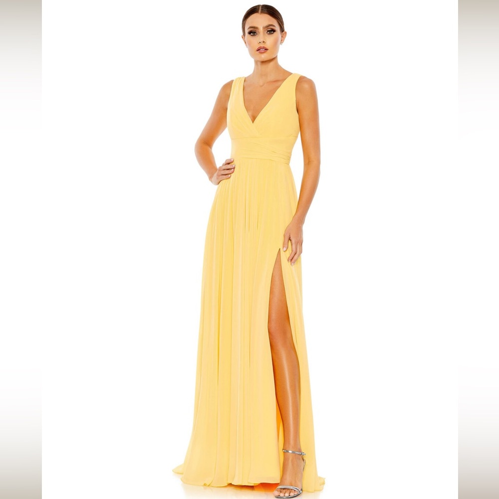 NWT - IEENA for Mac Duggal Buttercup Chiffon Dress, Size 0